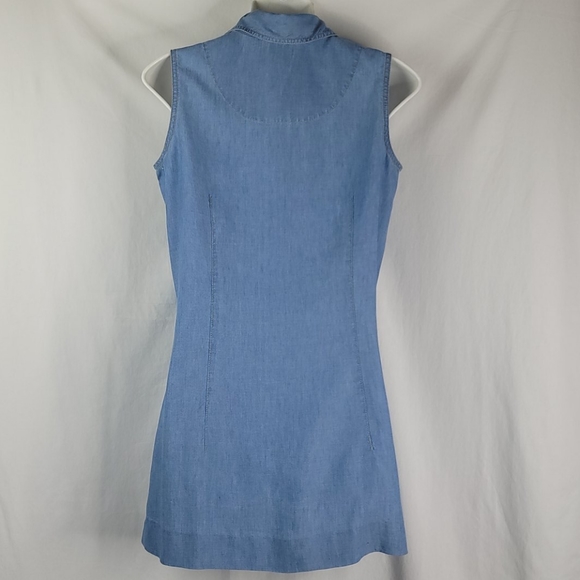 Liz Claiborne light denim tunic top sz 6 - Picture 2 of 7